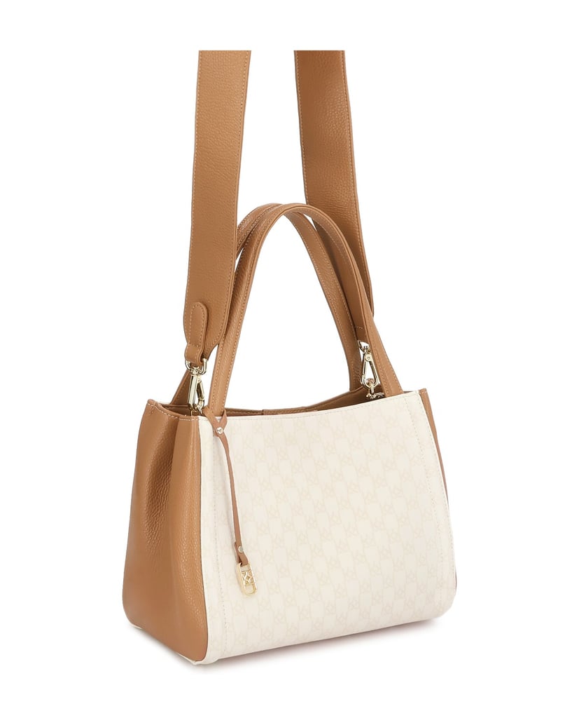 Kazar-Two-tone-patterned-leather-handbag-biela