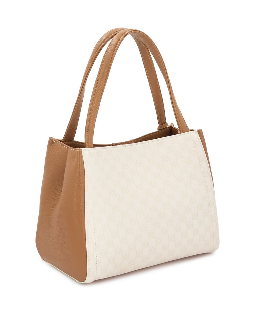 Kazar-Two-tone-patterned-leather-handbag-biela