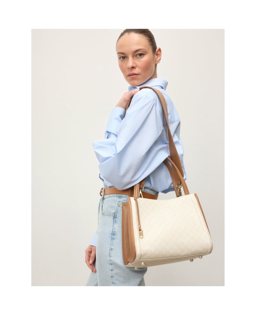 Kazar-Two-tone-patterned-leather-handbag-biela