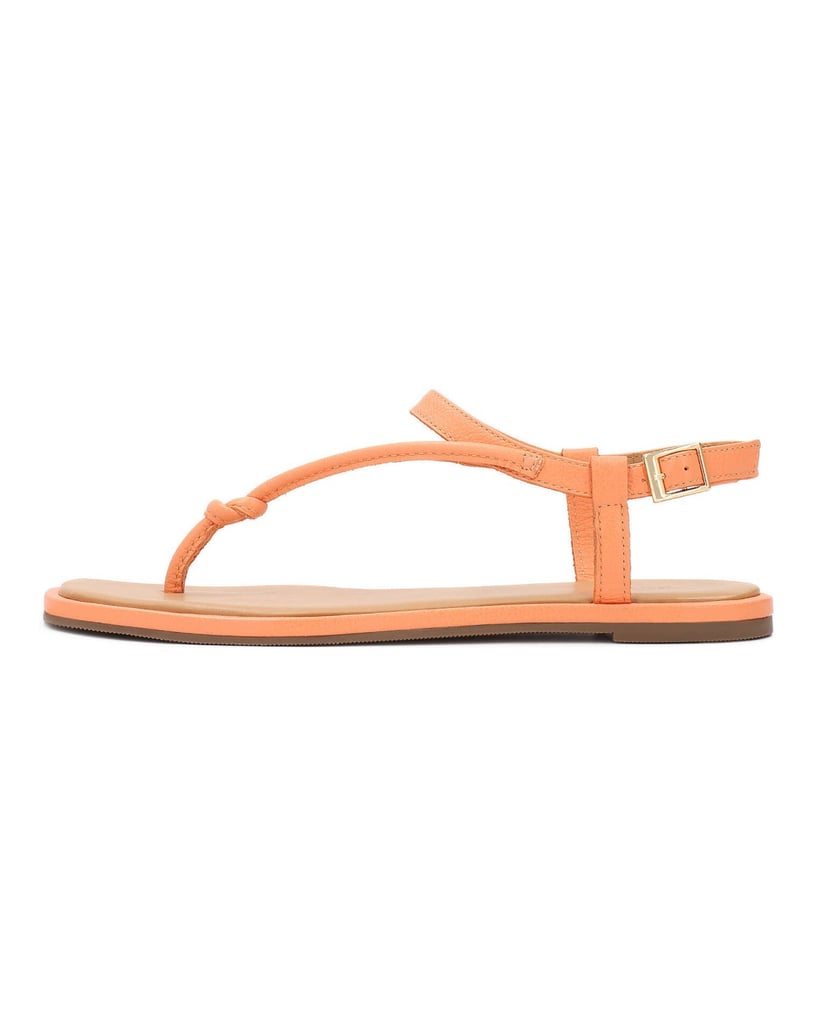 Kazar-Flat-leather-sandals-oranžová