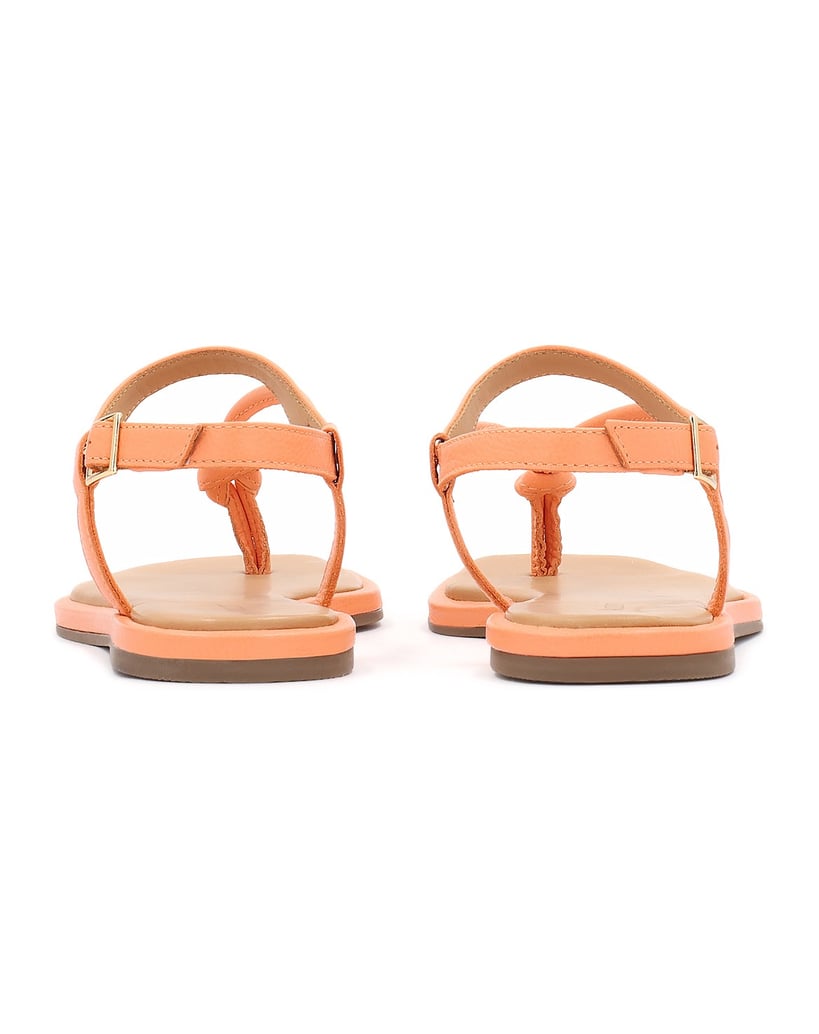 Kazar-Flat-leather-sandals-oranžová