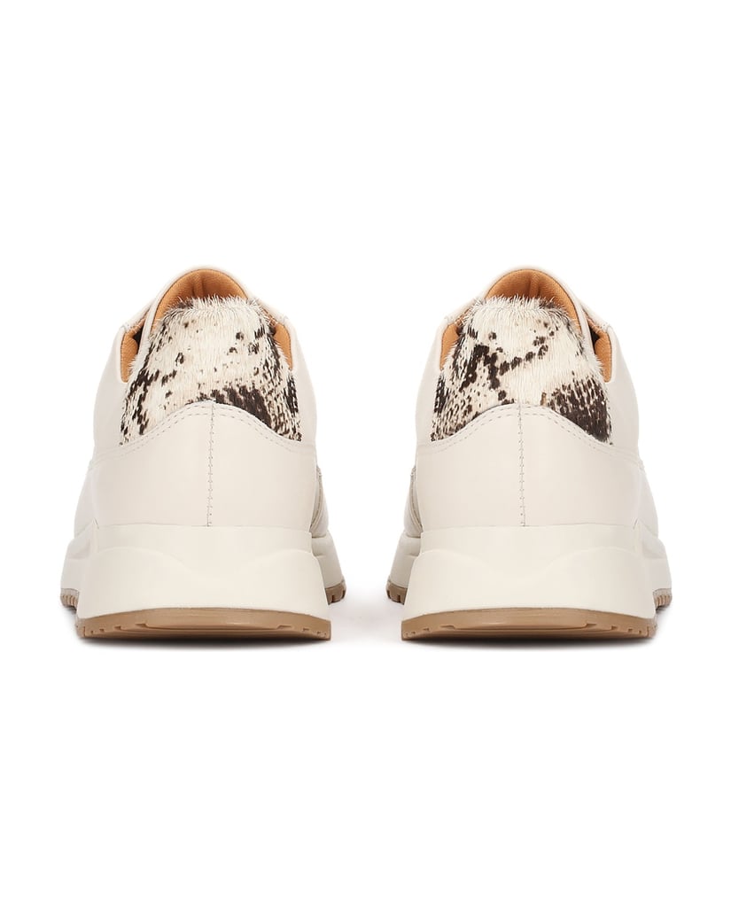 Kazar-Sneakers-aus-Leder-mit-dekorativer-Fersenkappe-weiss