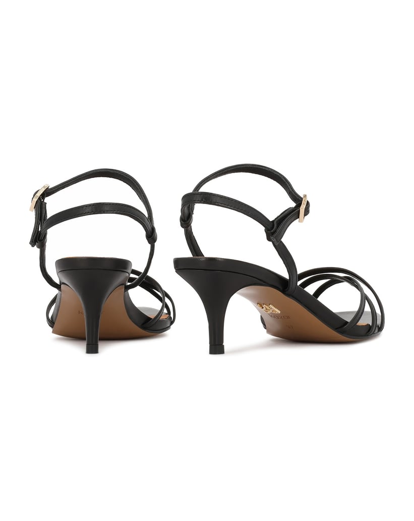 Kazar-Black-leather-sandals-with-crisscrossing-straps-čierna