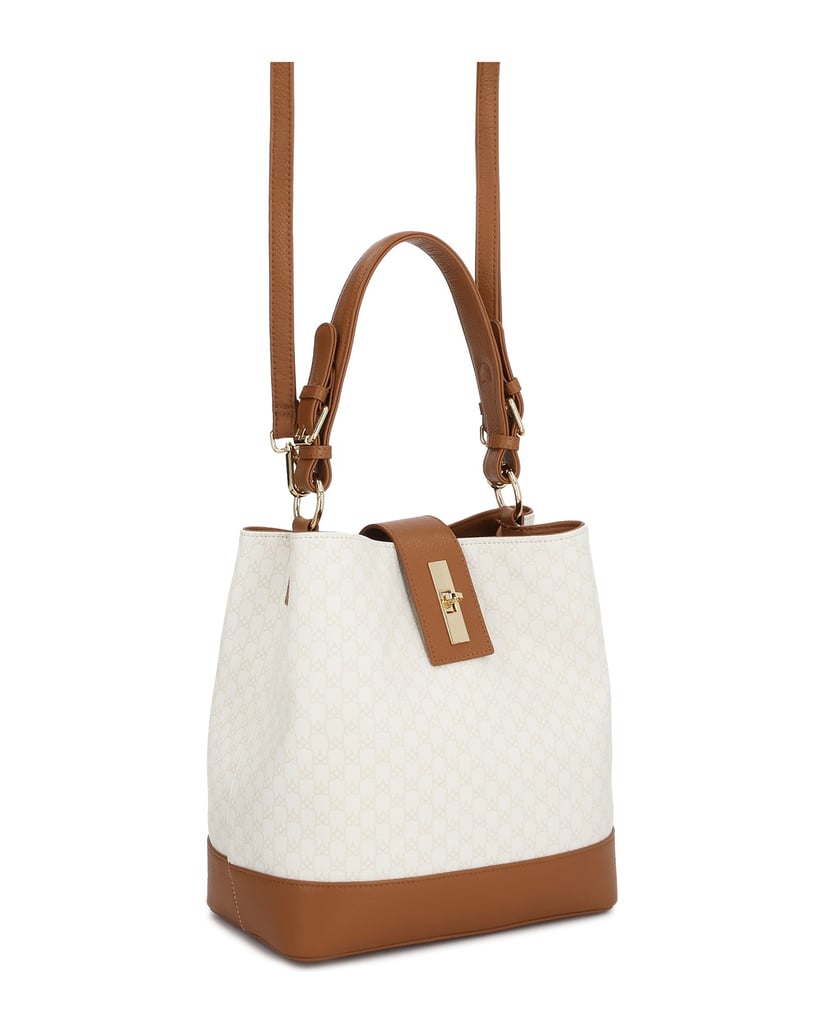 Kazar-Two-tone-handbag-with-a-subtle-pattern-bílá
