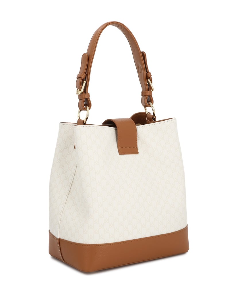 Kazar-Two-tone-handbag-with-a-subtle-pattern-bílá