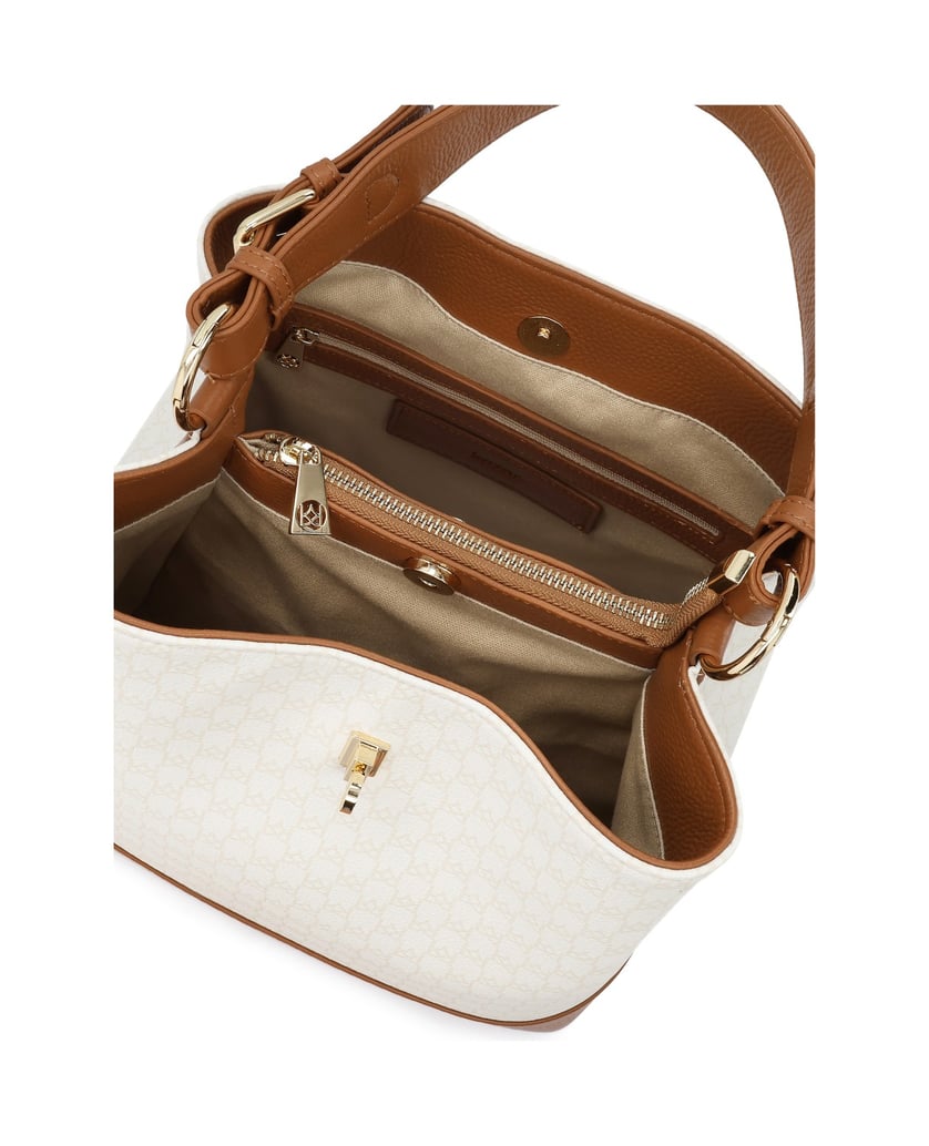 Kazar-Two-tone-handbag-with-a-subtle-pattern-bílá