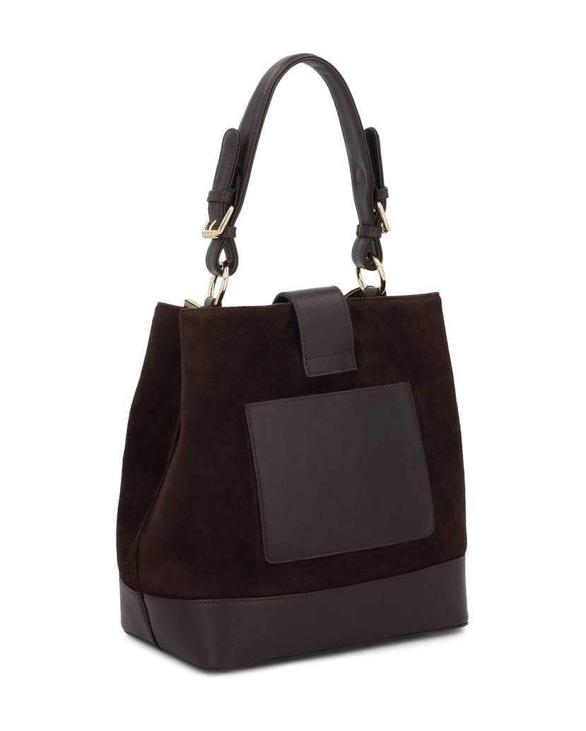 Kazar-Dark-brown-monogrammed-handbag-tmavá-hnedá