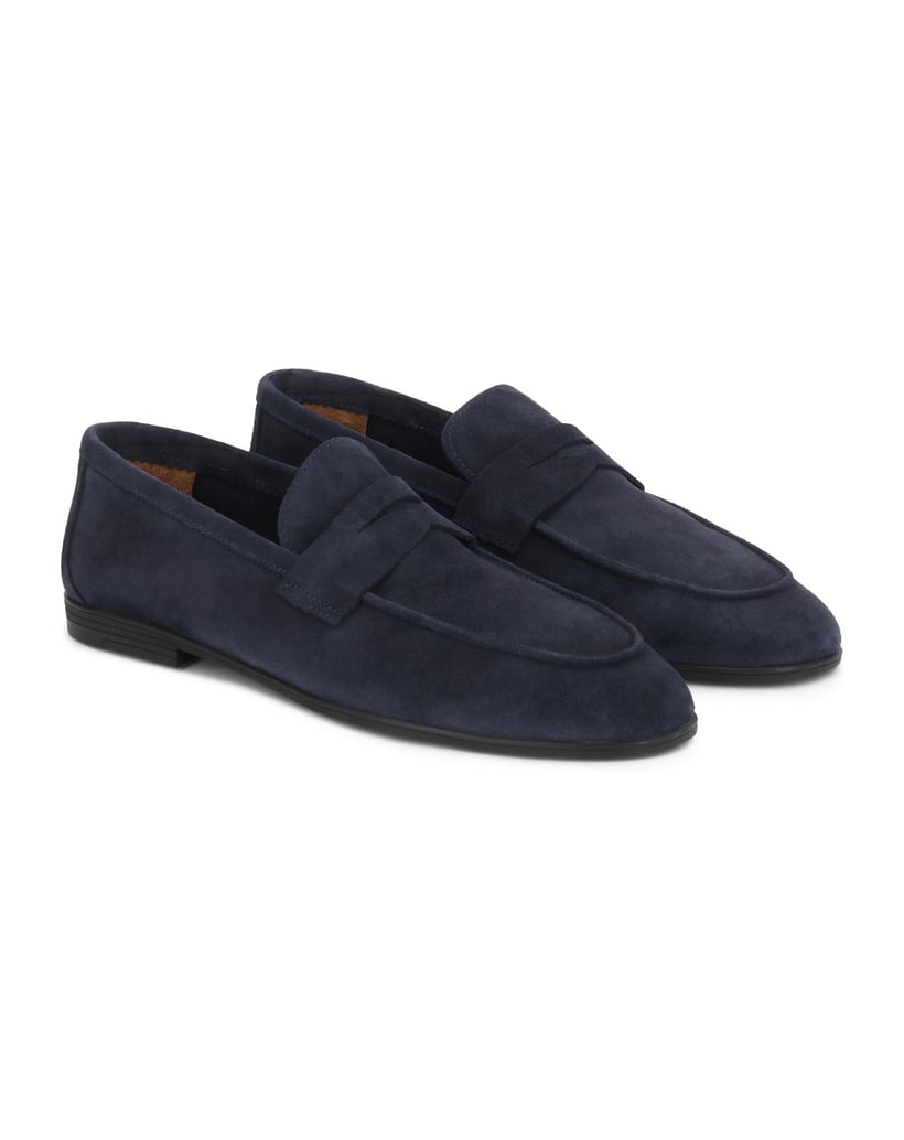 Kazar-Navy-blue-suede-loafers-tmavá-modrá