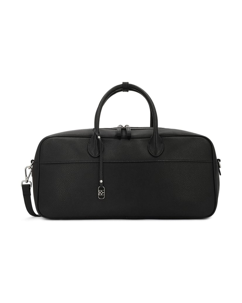 Kazar-Längliche-Lederhandtasche-mit-Anhänger-schwarz