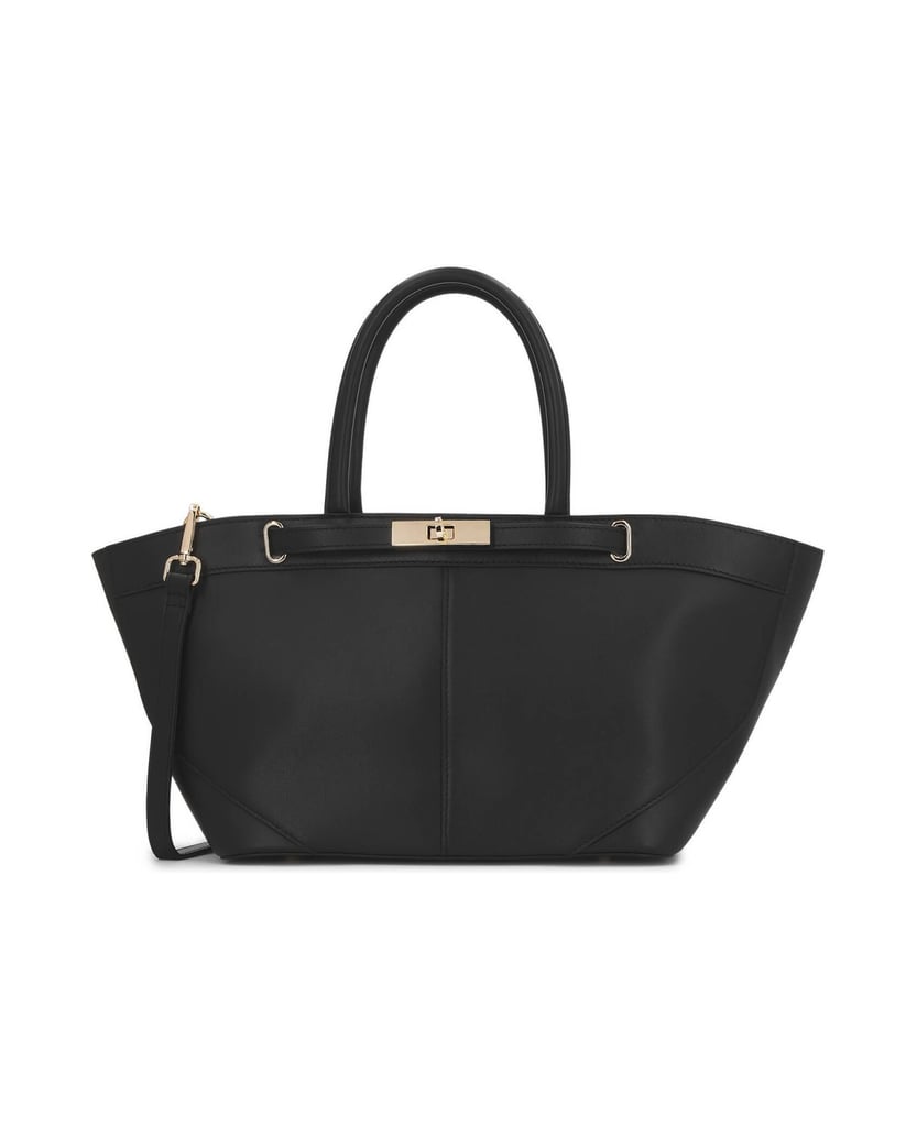 Kazar-Black-handbag-with-decorative-clasp-černá