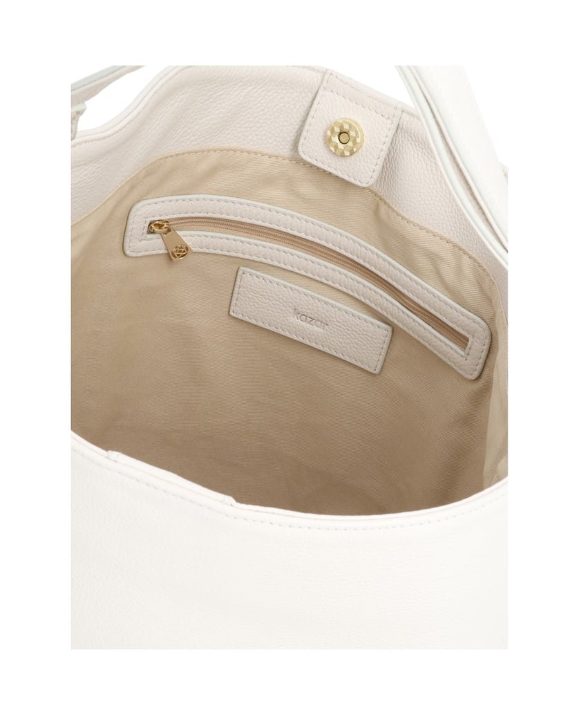 Kazar-Large-leather-handbag-with-pouch-biela
