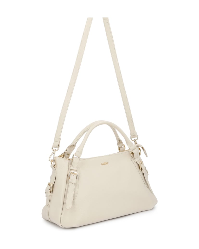 Kazar-Soft-leather-handbag-in-off-white-color-bílá