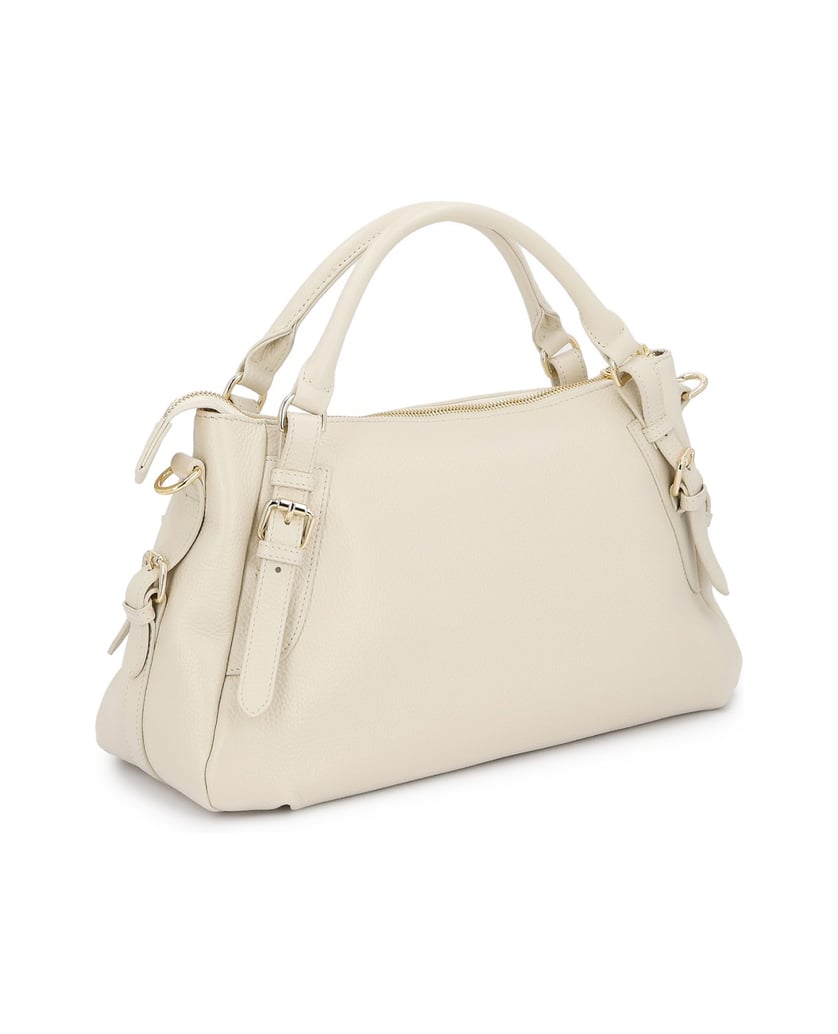 Kazar-Soft-leather-handbag-in-off-white-color-bílá
