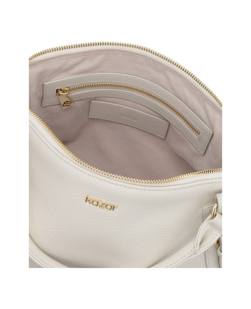 Kazar-Soft-leather-handbag-in-off-white-color-bílá