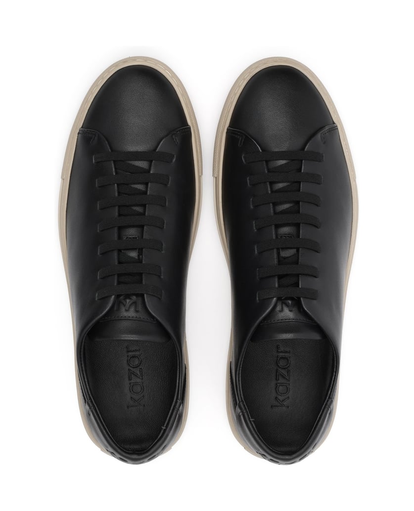 Kazar-Black-sneakers-with-contrasting-sole-čierna