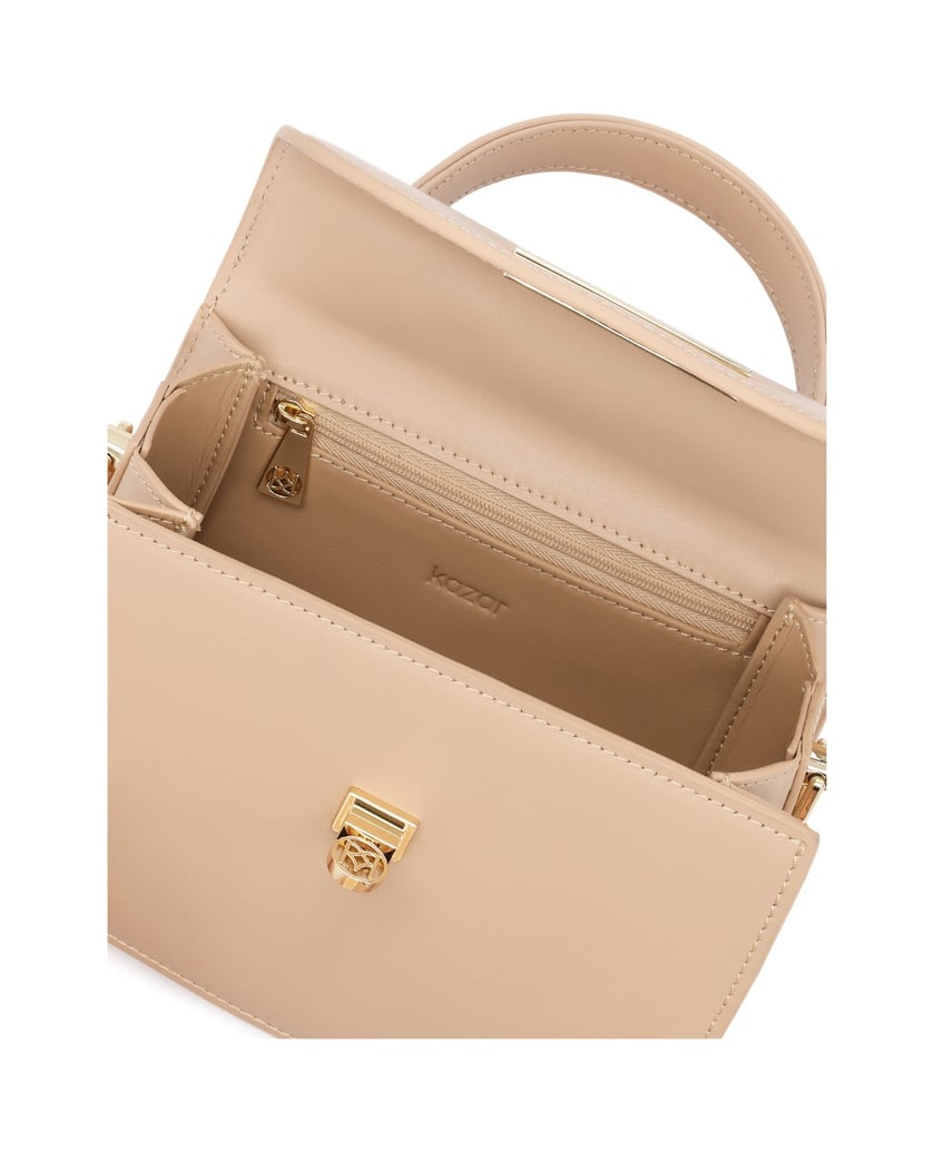 Kazar-Beige-handbag-with-elegant-clasp-KAZAR-béžová