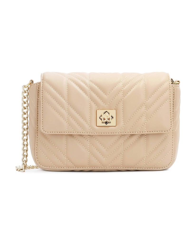 Kazar-Small-beige-handbag-with-quilting-béžová