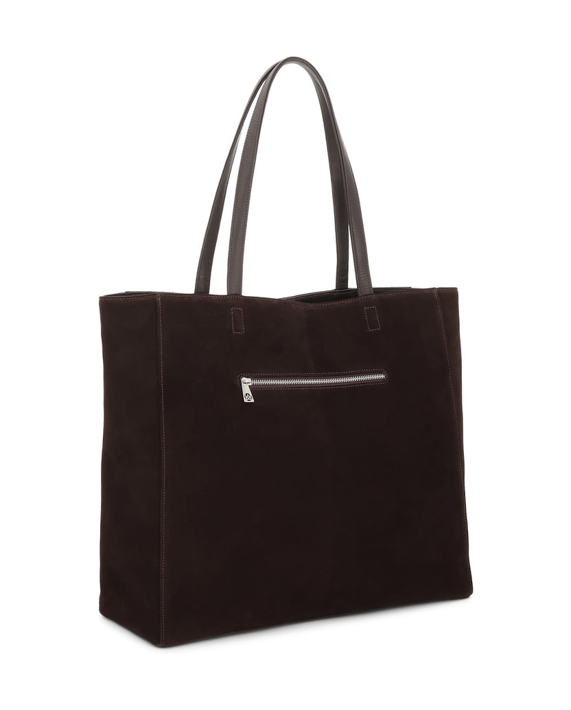 Kazar-Large-suede-shopper-bag-tmavě-hnědá