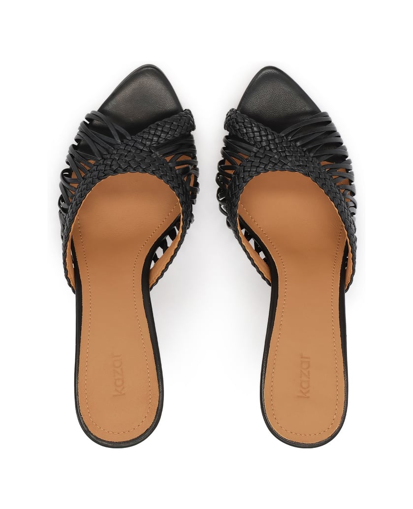 Kazar-Heeled-mules-with-braided-upper-černá