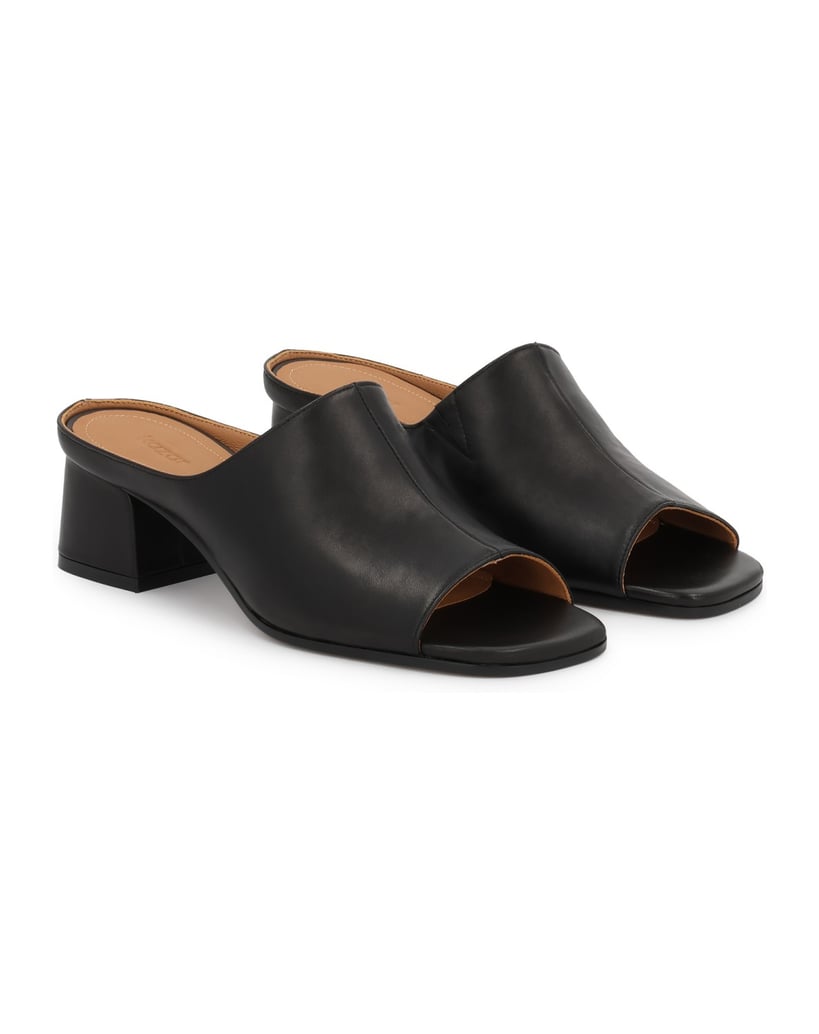 Kazar-Leather-black-mules-with-a-wide-heel-čierna
