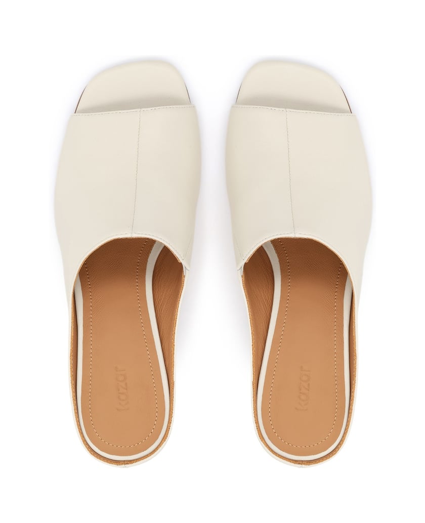 Kazar-Heeled-leather-mules-bílá