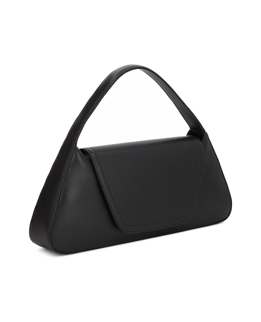 Kazar-Black-handbag-with-natural-leather-flap-čierna