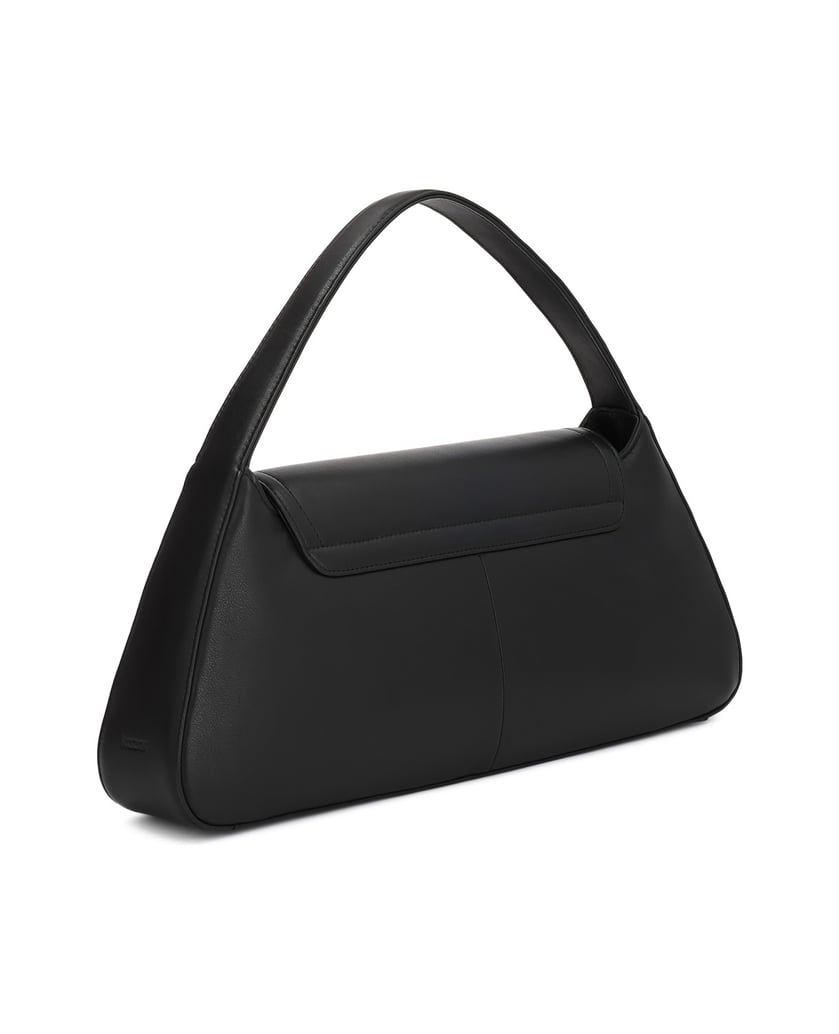 Kazar-Black-handbag-with-natural-leather-flap-čierna