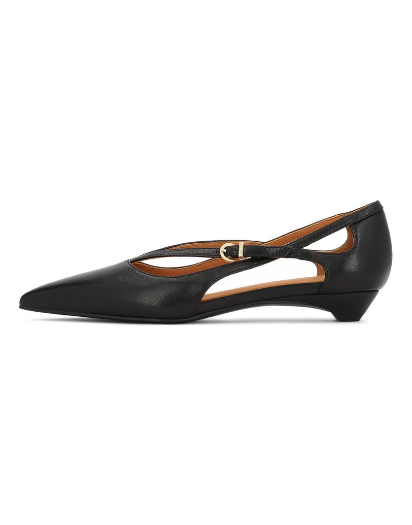 Kazar-Black-leather-pumps-with-straps-černá