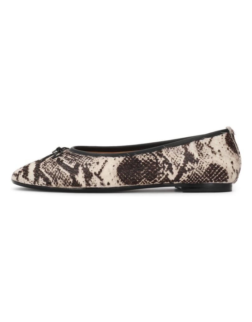 Kazar-Patterned-leather-ballerinas-with-natural-hair-finish-tmavě-hnědá