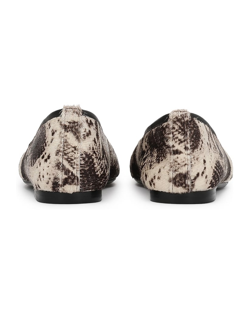 Kazar-Patterned-leather-ballerinas-with-natural-hair-finish-tmavě-hnědá