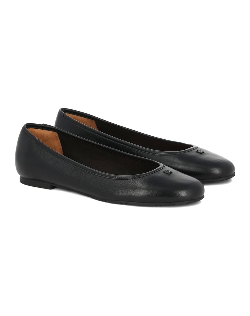 Kazar-Classic-black-leather-ballerinas-čierna