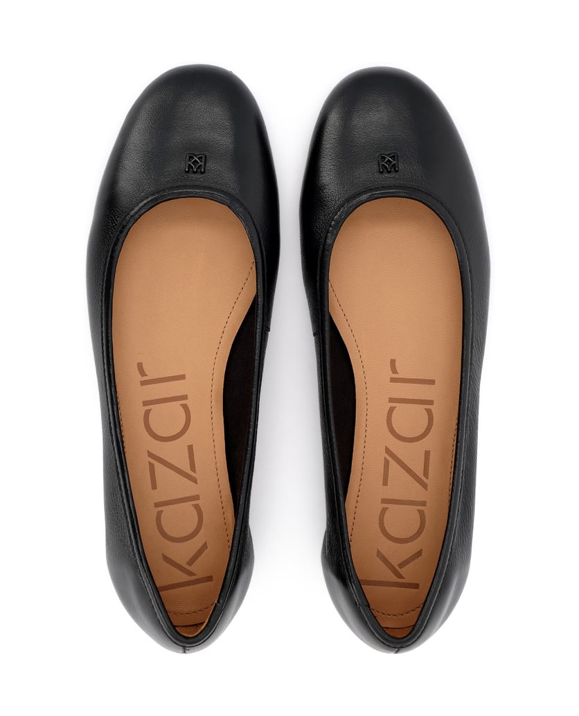 Kazar-Classic-black-leather-ballerinas-čierna
