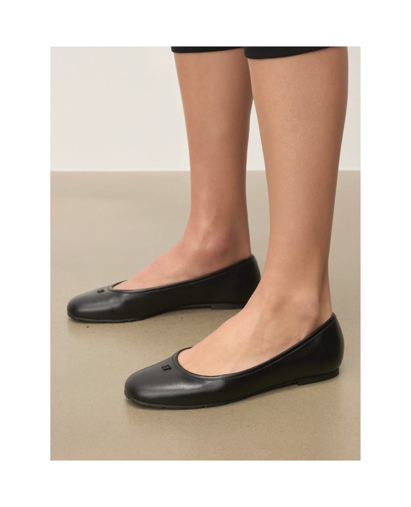 Kazar-Classic-black-leather-ballerinas-čierna