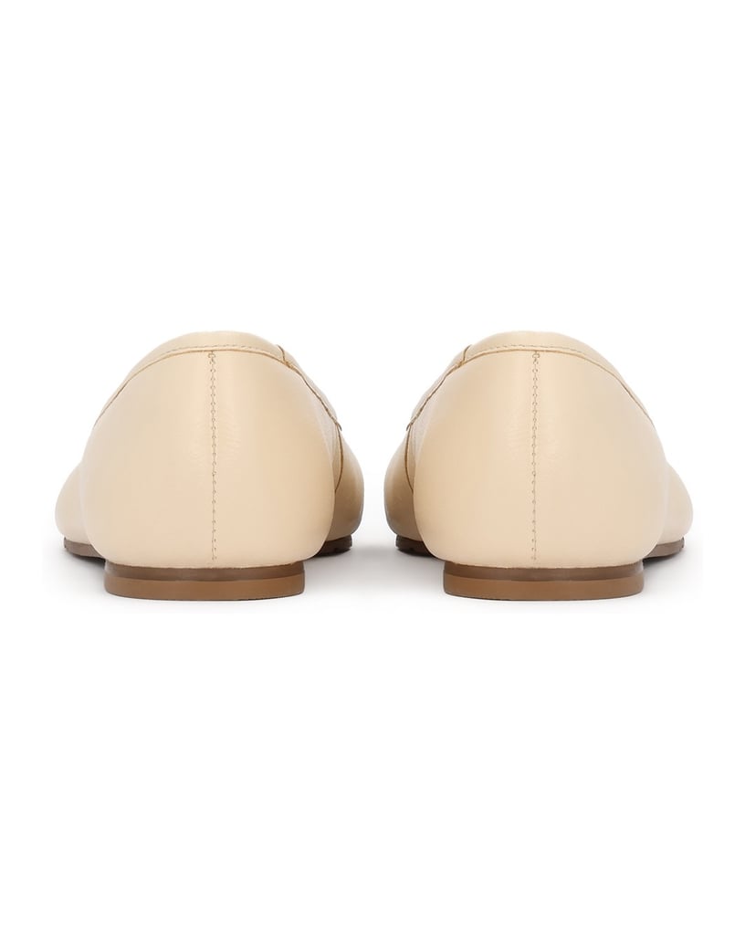 Kazar-Leather-ballerinas-decorated-with-monogram-béžová