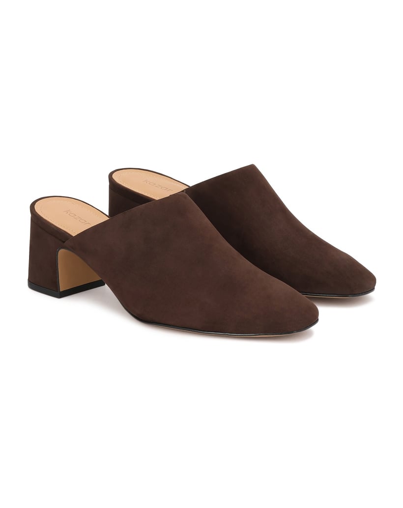 Kazar-Brown-suede-mules-tmavá-hnedá