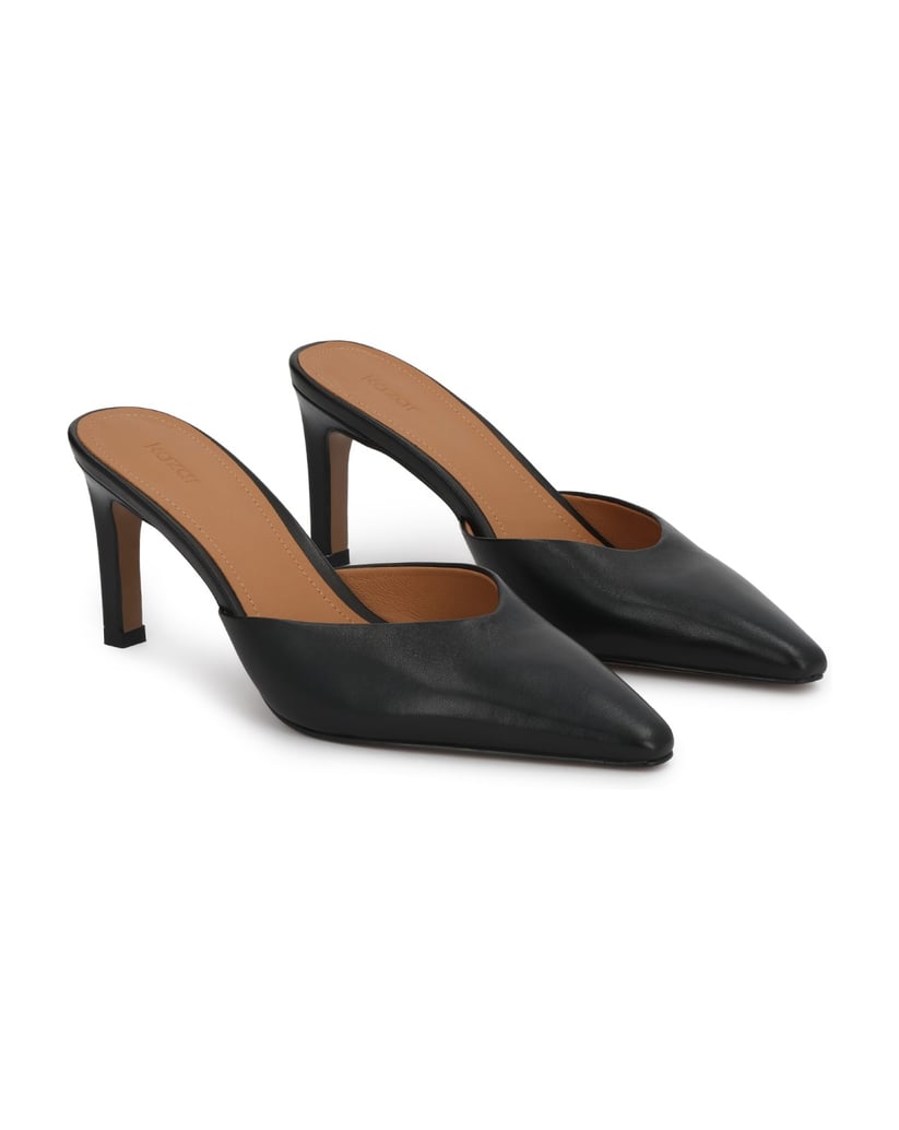 Kazar-Black-stiletto-mules-with-a-built-in-nose-černá