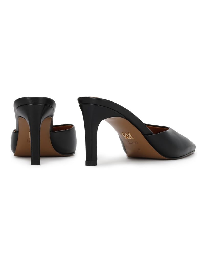 Kazar-Black-stiletto-mules-with-a-built-in-nose-černá