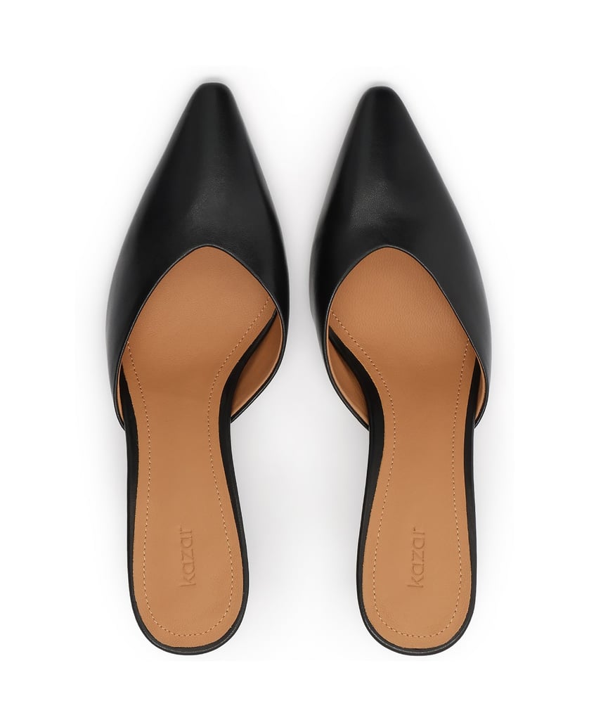 Kazar-Black-stiletto-mules-with-a-built-in-nose-černá