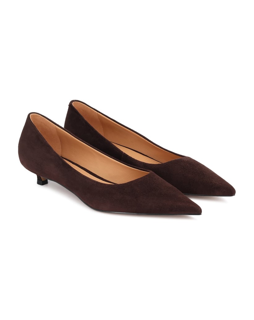 Kazar-Entenschwanz-Pumps-aus-Wildleder-braun