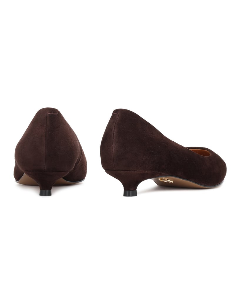 Kazar-Entenschwanz-Pumps-aus-Wildleder-braun