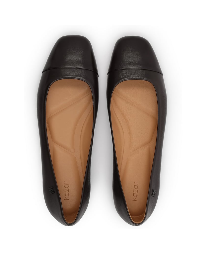 Kazar-Dark-brown-ballerinas-with-an-overlapping-nose-piece-tmavá-hnedá