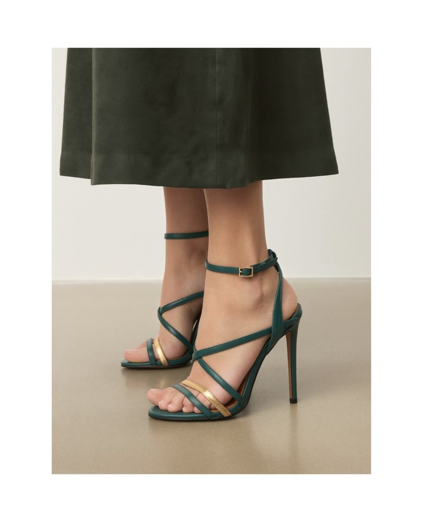 Kazar-Leather-sandals-in-a-unique-color-zelená