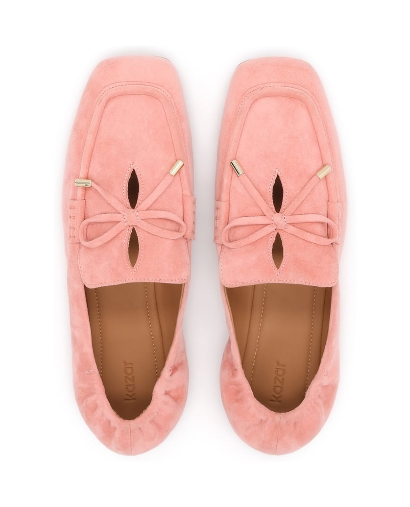 Kazar-Pink-suede-shoes-with-rubber-at-the-heel-růžová