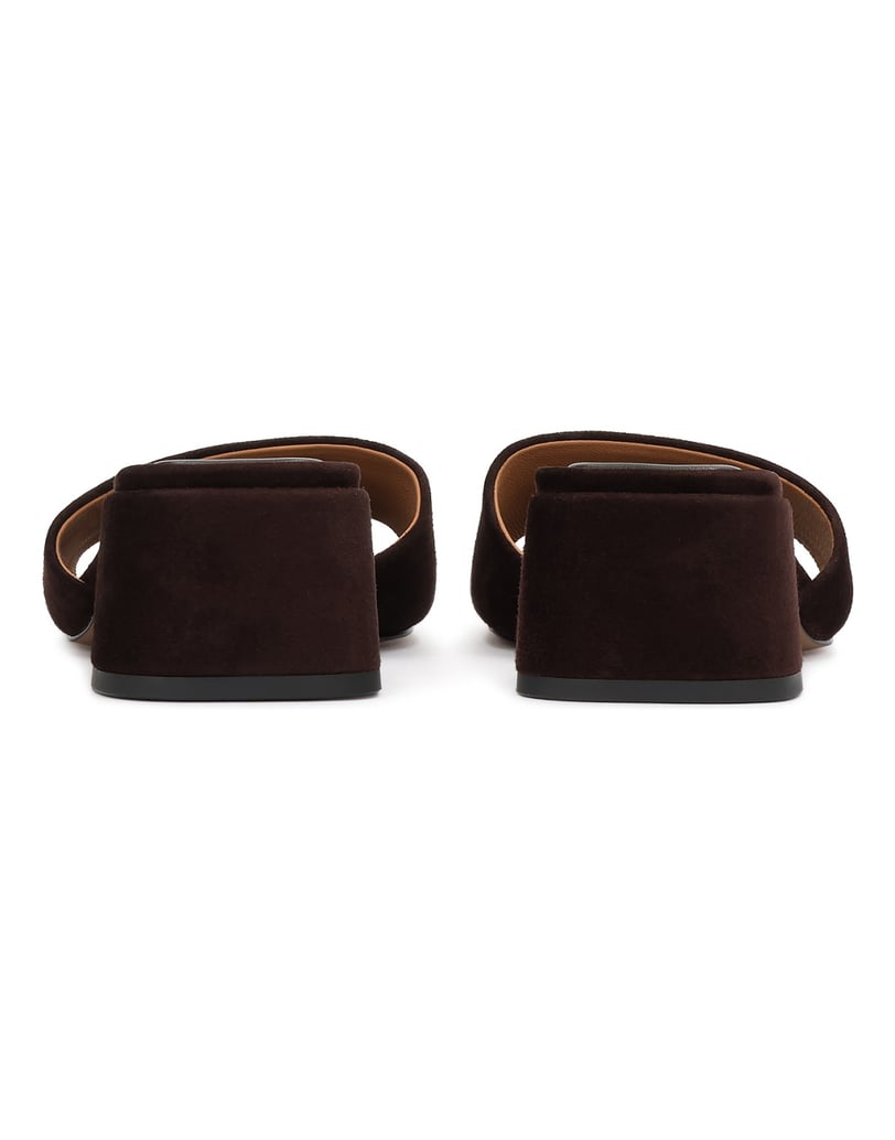 Kazar-Brown-suede-mules-with-a-wide-heel-tmavá-hnedá