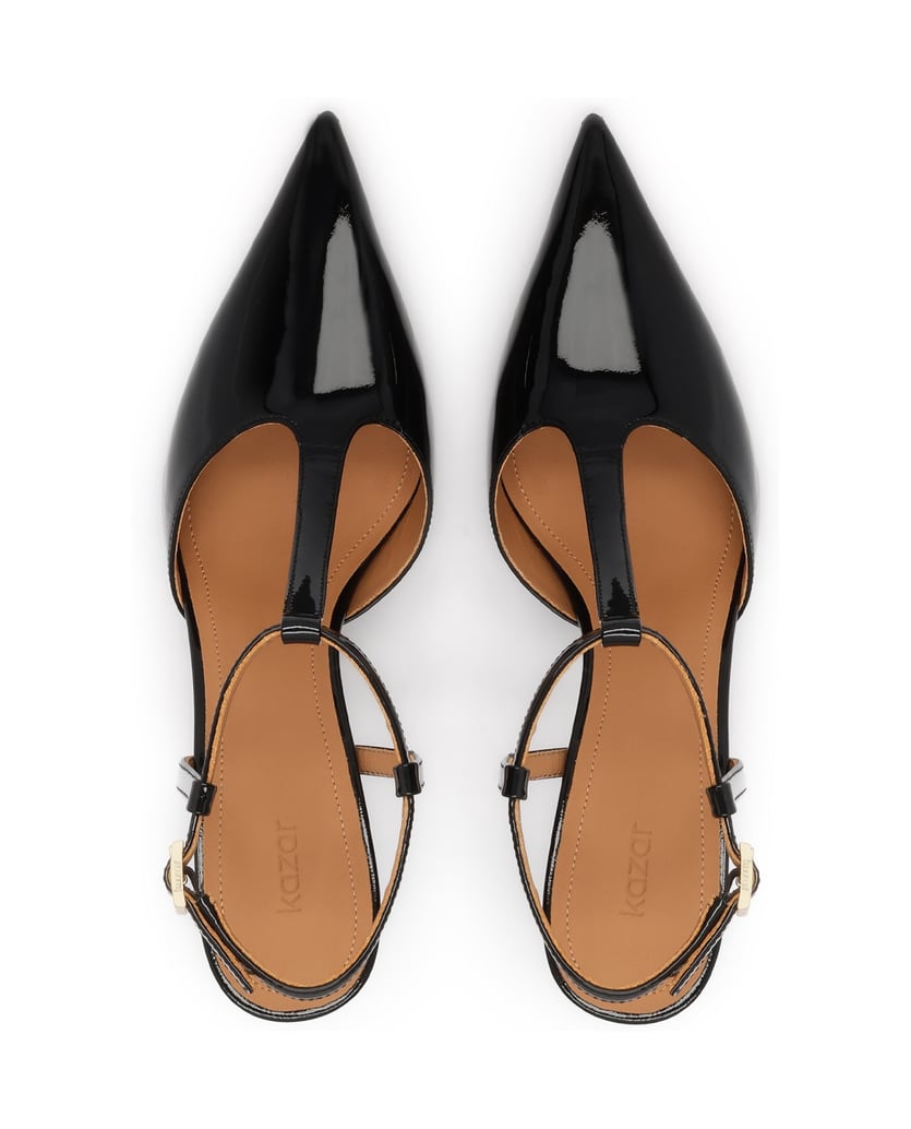 Kazar-Lacquered-black-pumps-with-strap-around-the-ankle-černá