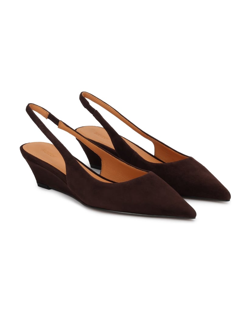 Kazar-Slingback-pumps-on-a-platform-heel-tmavě-hnědá
