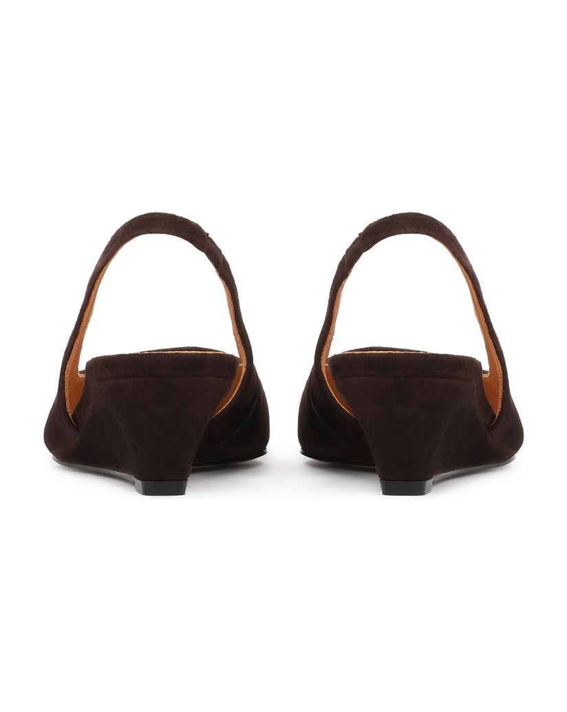 Kazar-Slingback-pumps-on-a-platform-heel-tmavě-hnědá