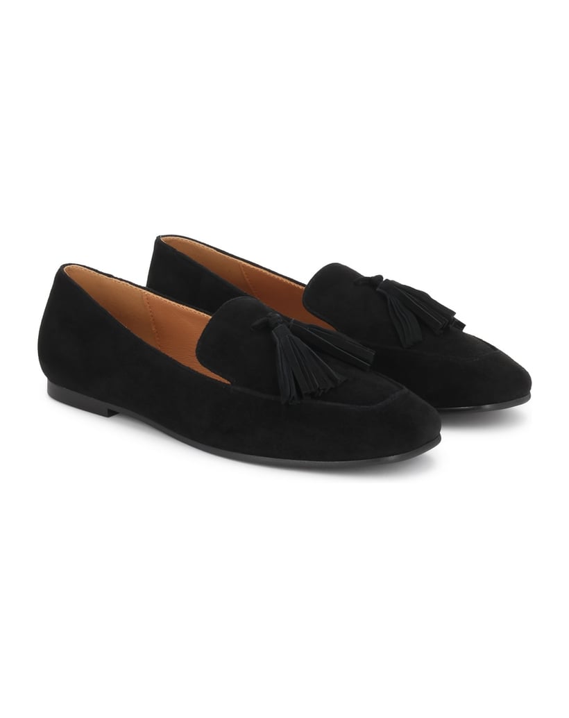 Kazar-Black-suede-loafers-with-double-chokers-černá