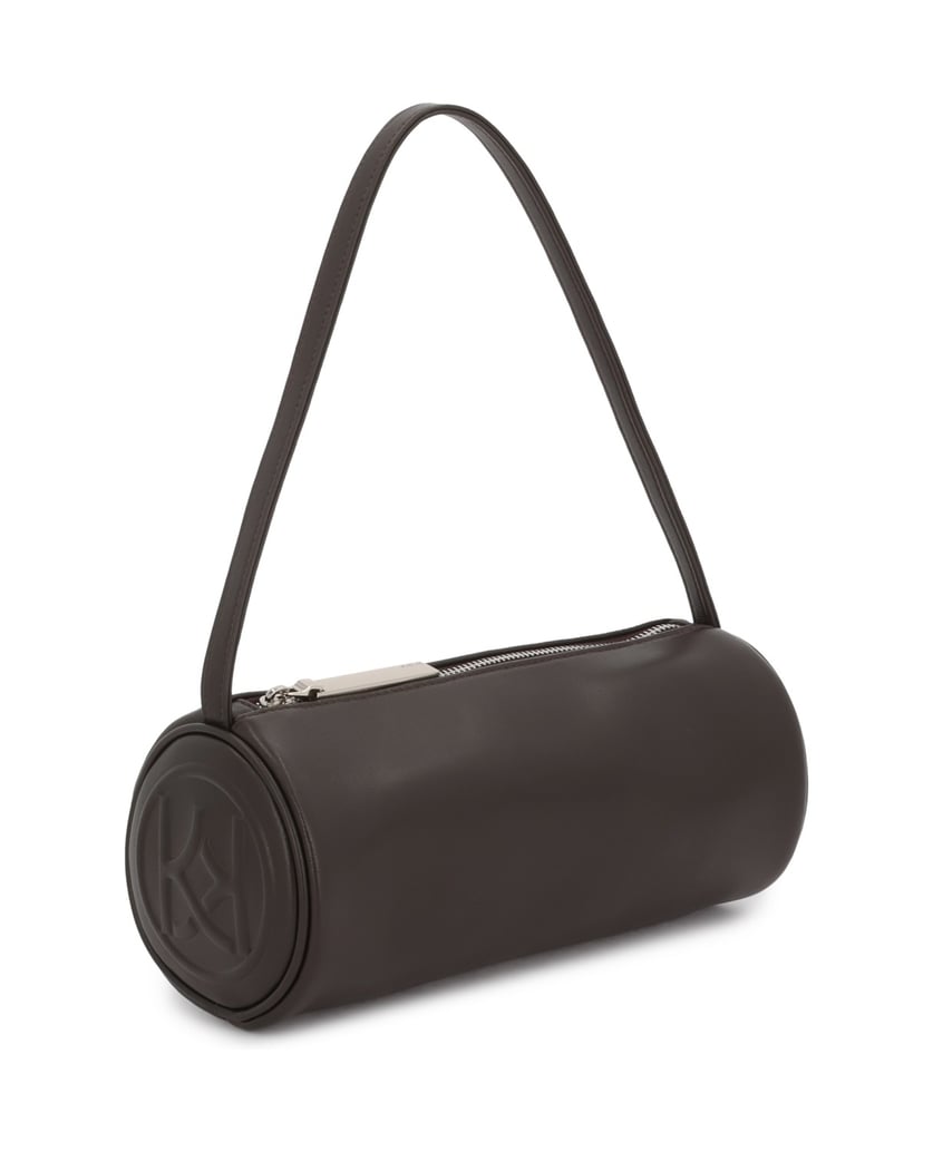 Kazar-Brown-bag-with-a-cylindrical-shape-tmavě-hnědá