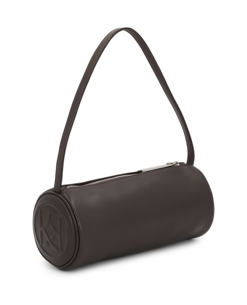 Kazar-Brown-bag-with-a-cylindrical-shape-tmavě-hnědá